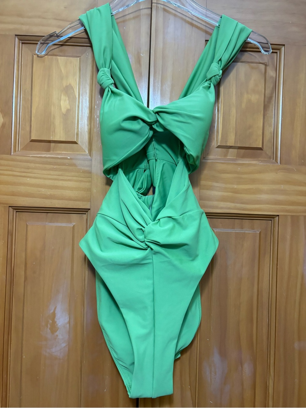 Andrea Iyamah Rita Aloe Green Knot Cutout One-Piece Swimsuit Size XS NWT - Picture 2 of 7